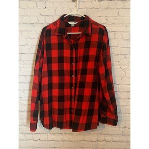Old Navy-Classic Shirt-XXL-Red/Black